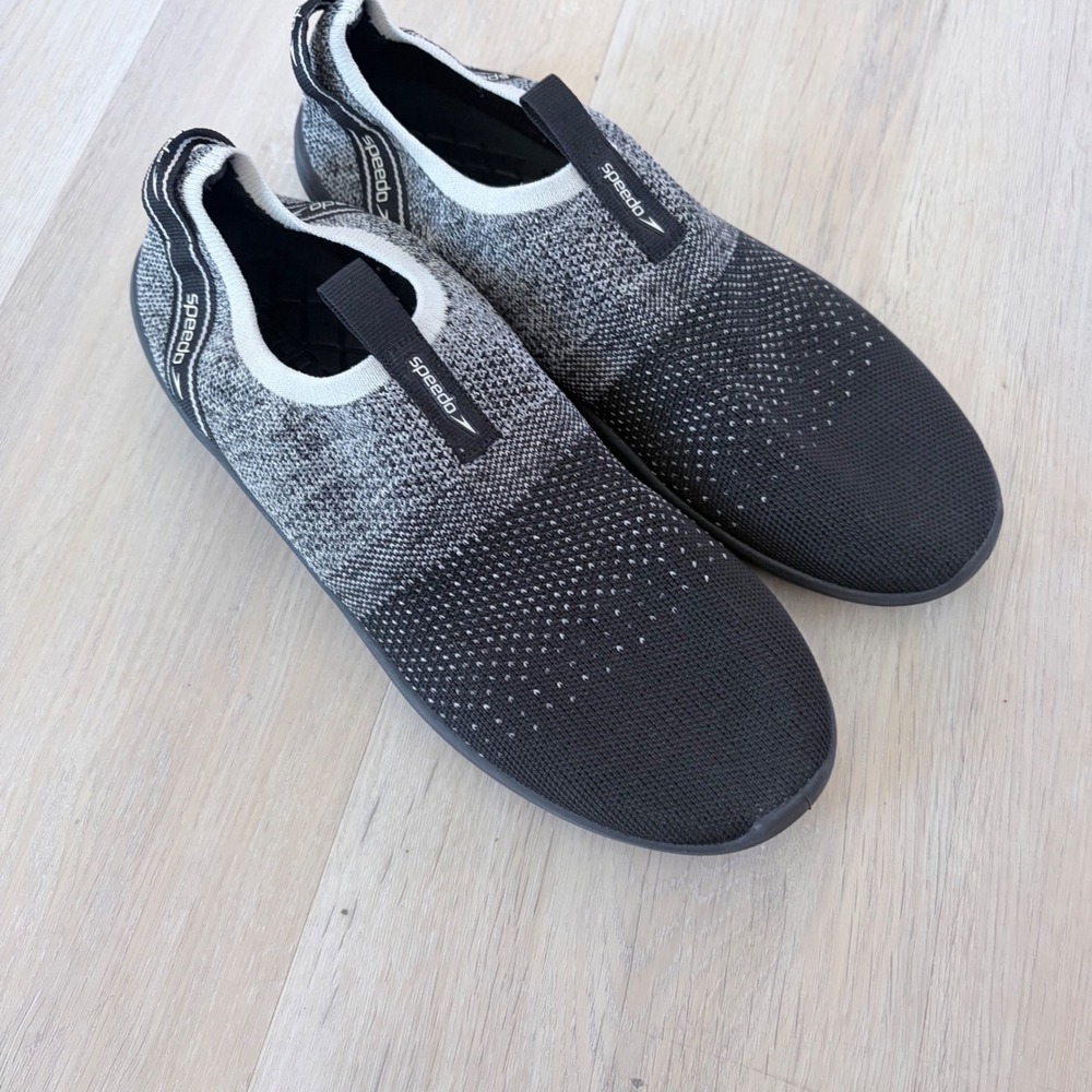 Speedo Surfknit Pro Mens Water Shoes Black Grey Marl US 9